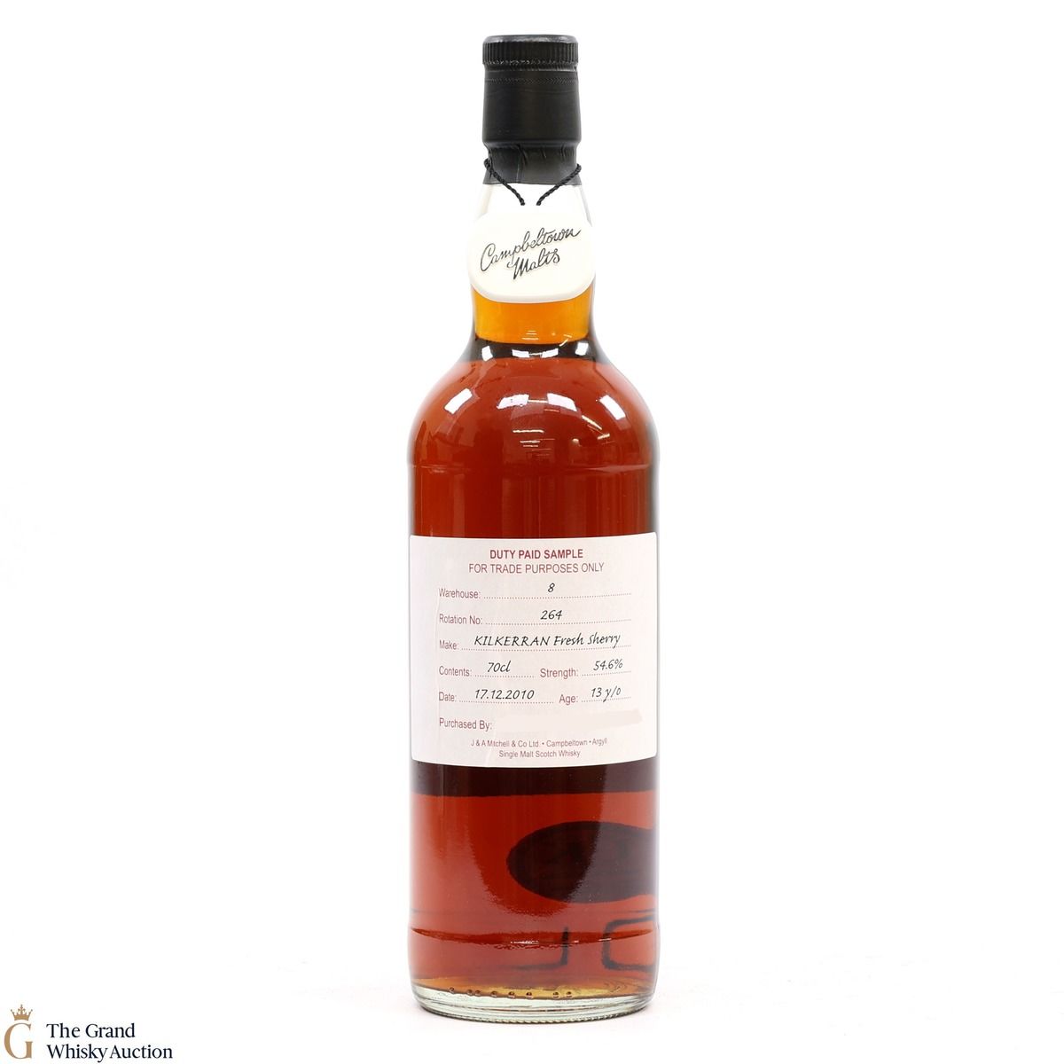 Kilkerran - 13 Year Old 2010 Fresh Sherry - Duty Paid Sample 54.6%