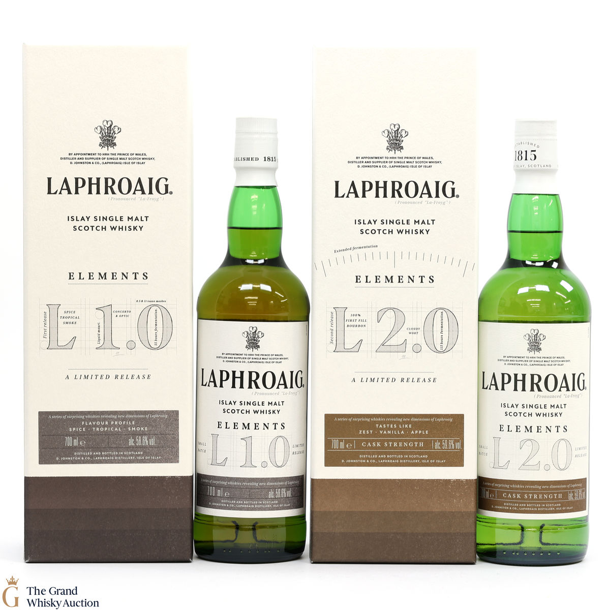 Laphroaig - Elements - 1.0 & 2.0 (2 x 70cl)