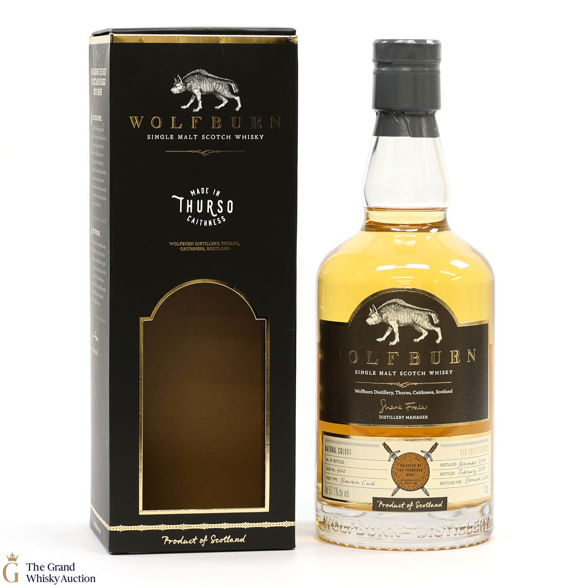 Wolfburn - 2014 Private Bottling Dornoch Castle - Thompson Brothers #694