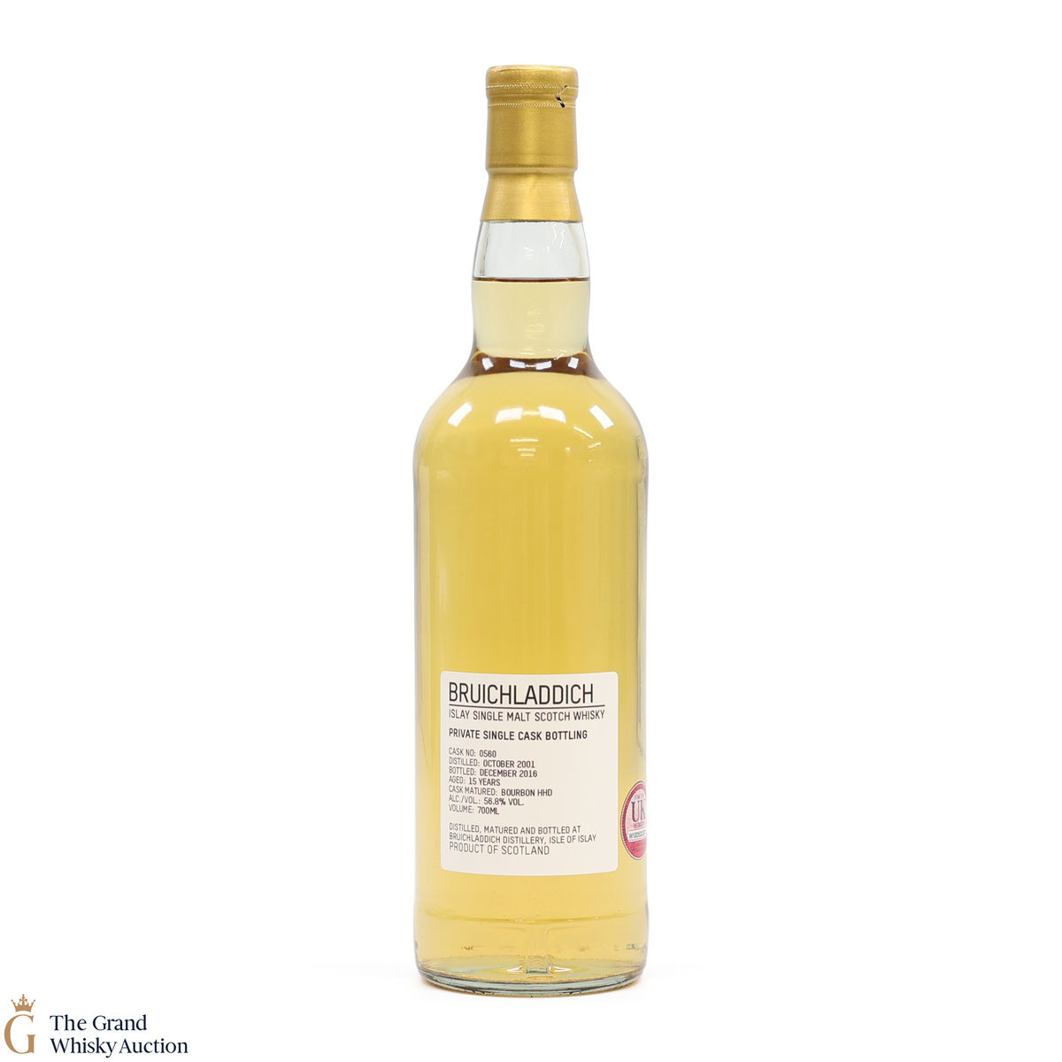 Bruichladdich -  15 Year Old - Private Cask #0560