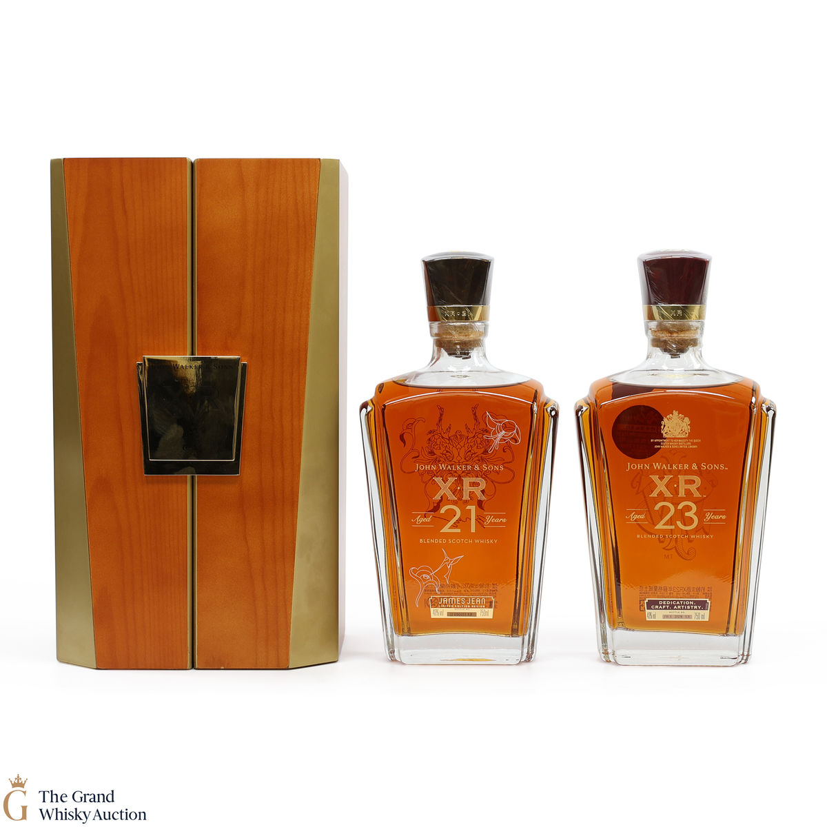 Johnnie Walker - 23 Year Old XR, 21 Year Old XR James Jean & Display Box - Year Of The Dragon (2 x 75cl)