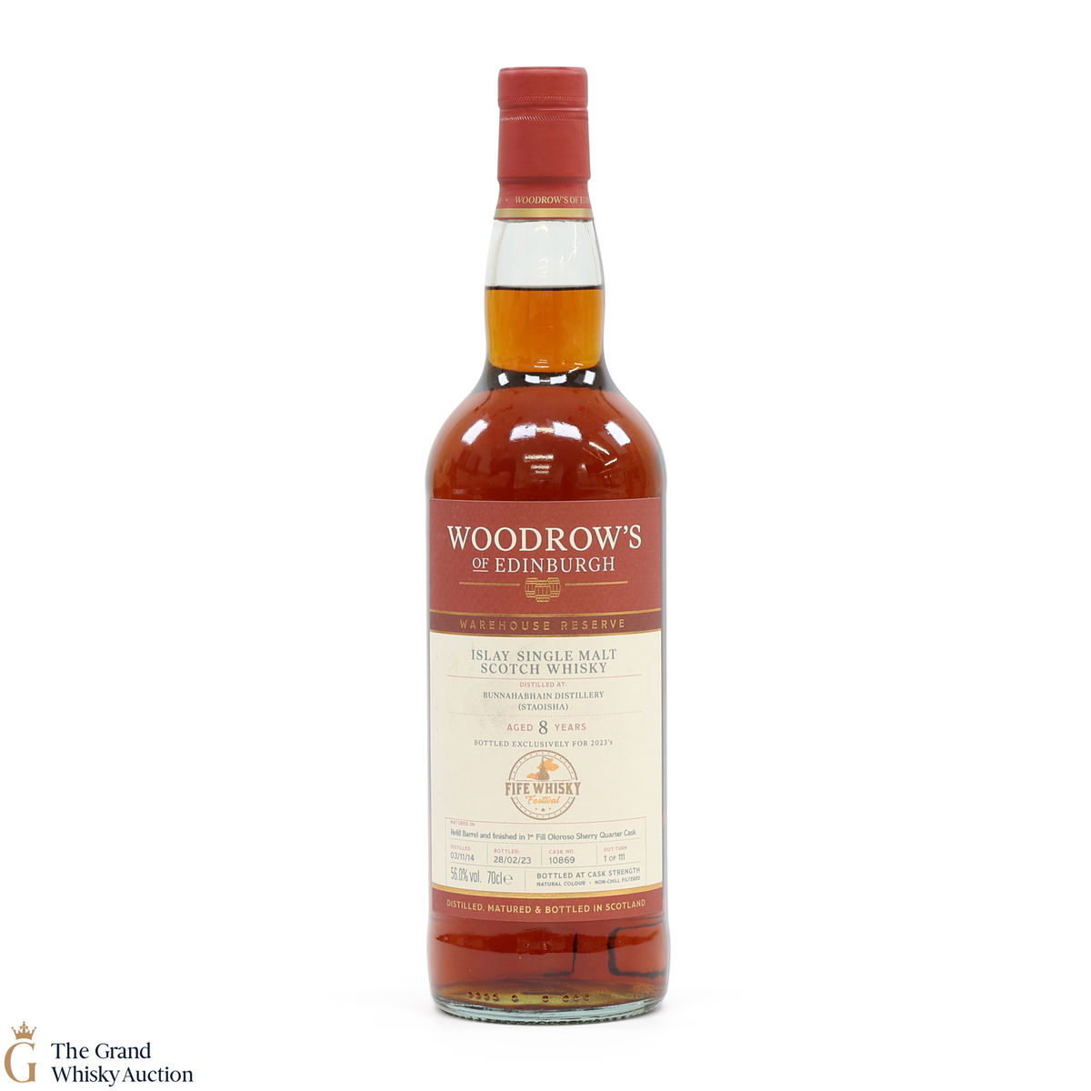 Bunnahabhain (Staoisha) - 8 Year Old 2014 - #10869 Warehouse Reserve - Woodrow's - Fife Whisky Festival 2023