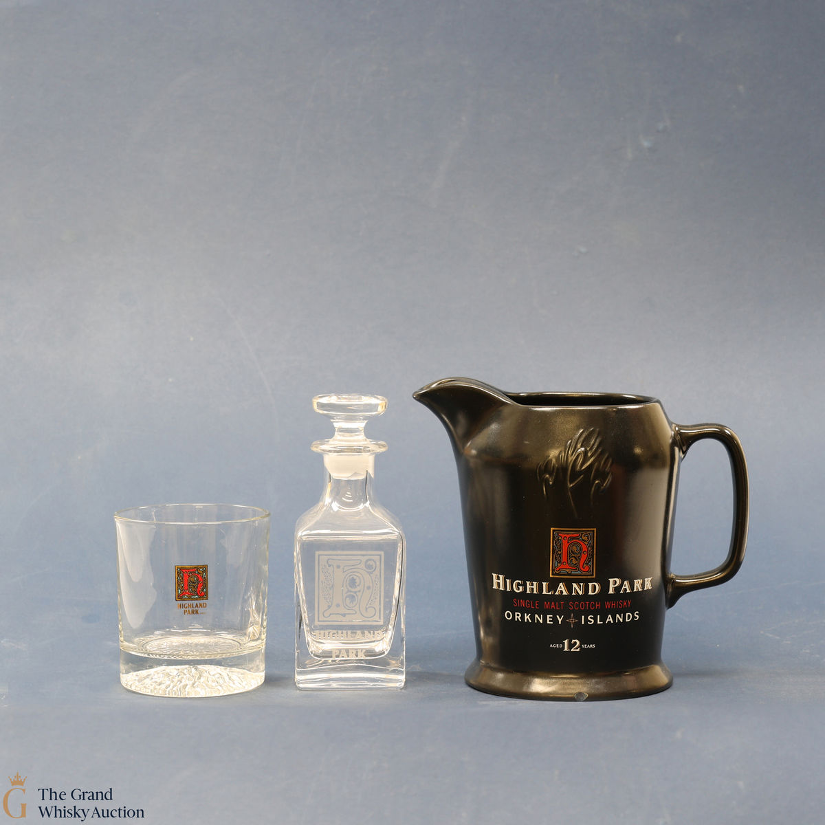 Highland Park - Jug, Glass Decanter & Glass