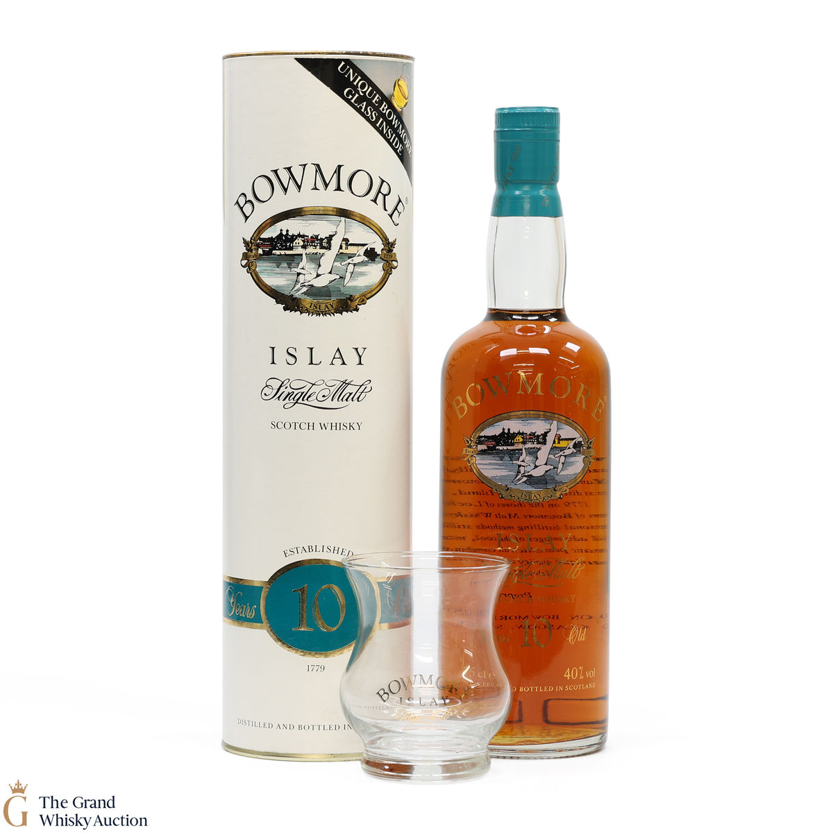 Bowmore - 10 Year Old - Screen Print - With Glass (75cl)