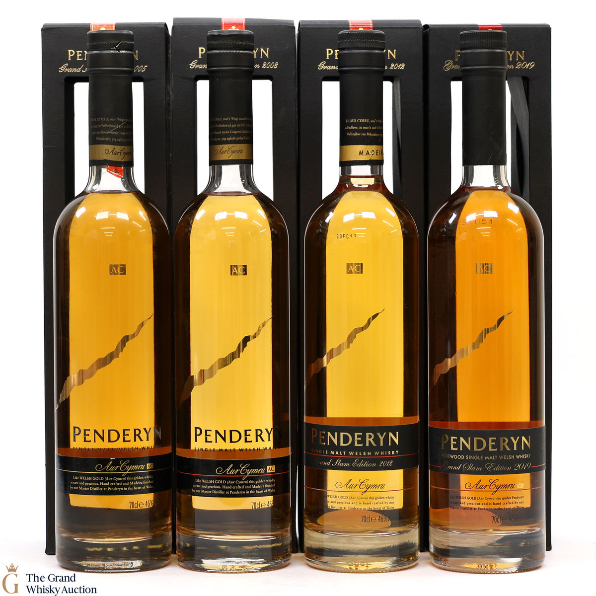 Penderyn - Aur Cymru - Grand Slam Editions 2005, 2008, 2012 & 2019 (4 x 70cl)