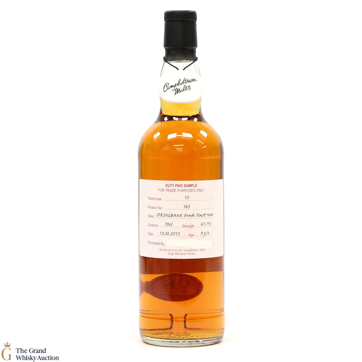Springbank - 9 Year Old 2015 Fresh Pinot - Duty Paid Sample 61.1%