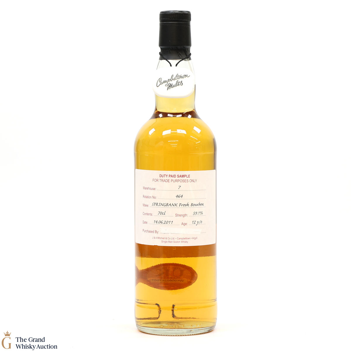 Springbank - 12 Year Old 2011 Fresh Bourbon - Duty Paid Sample 59.1%