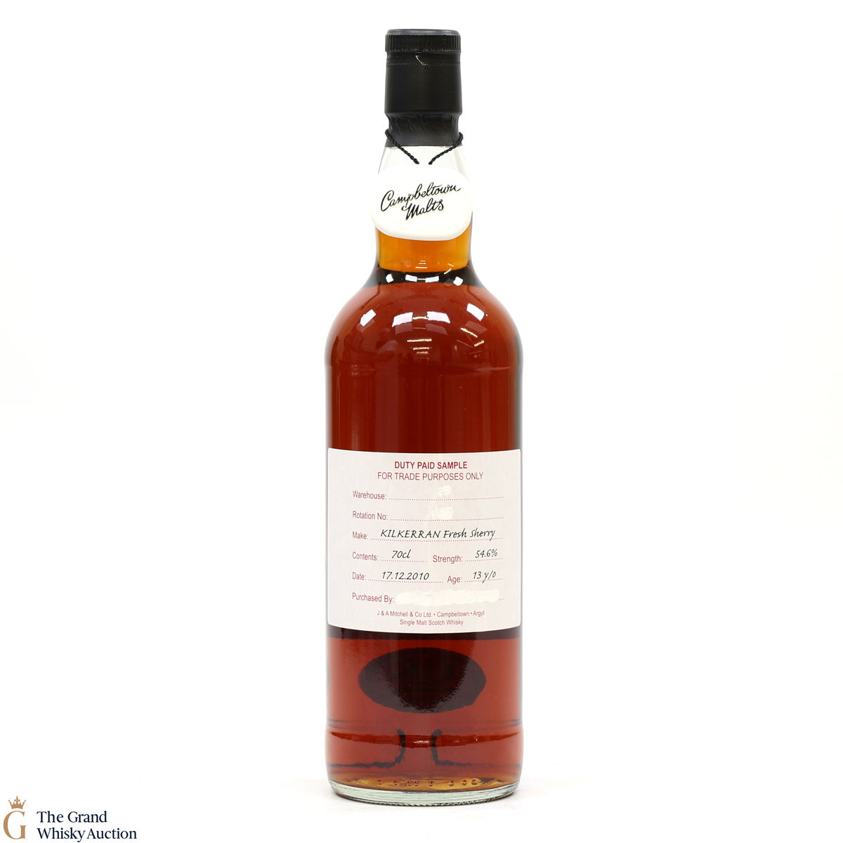 Kilkerran - 13 Year Old 2010 Fresh Sherry - Duty Paid Sample 54.6%
