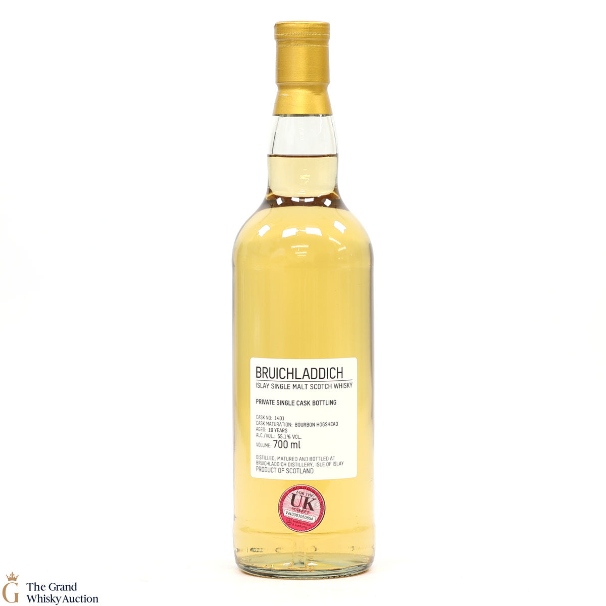 Bruichladdich - 19 Year Old - 1st Fill Bourbon Hogshead #1401 - Private Cask