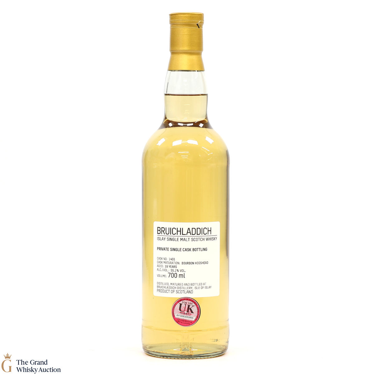 Bruichladdich - 19 Year Old - 1st Fill Bourbon Hogshead #1401 - Private Cask