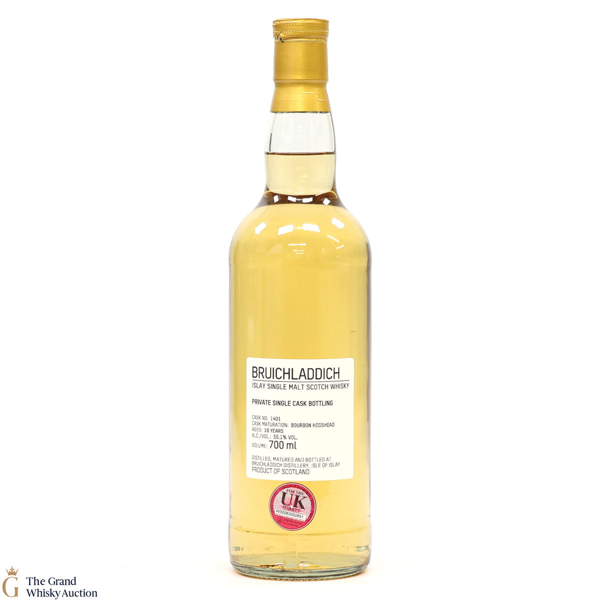 Bruichladdich - 19 Year Old - 1st Fill Bourbon Hogshead #1401 - Private Cask