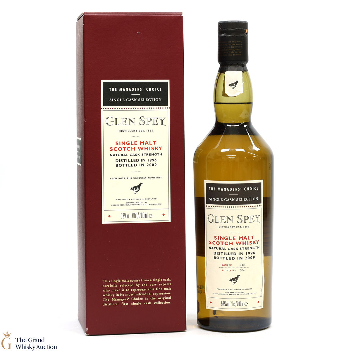 Glen Spey - 1996 Managers Choice 2009 Cask Strength #240