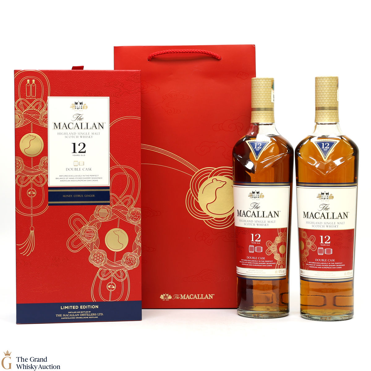 Macallan - 12 Year Old - Double Cask - Year of the Rat (2 x 70cl) 
