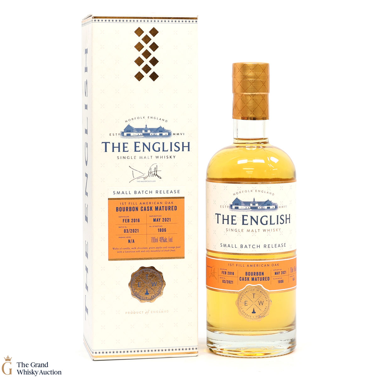 The English Whisky Co - Bourbon Cask - Batch 03/2021 - Small Batch Release