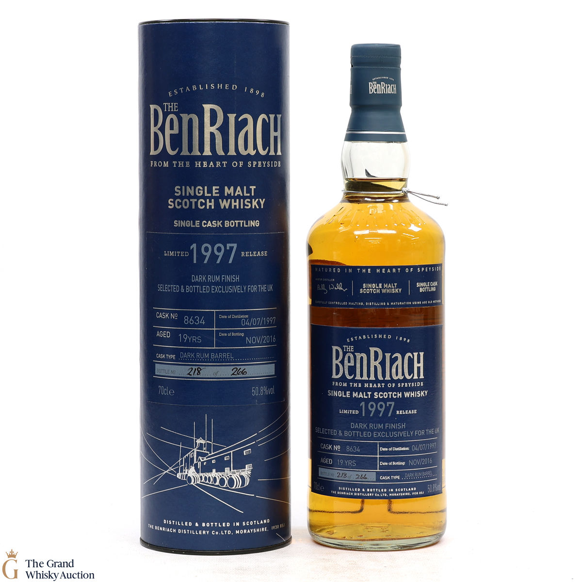 Benriach - 19 Year Old 1997 - Single Cask #8634 - Dark Rum Finish - UK Exclusive