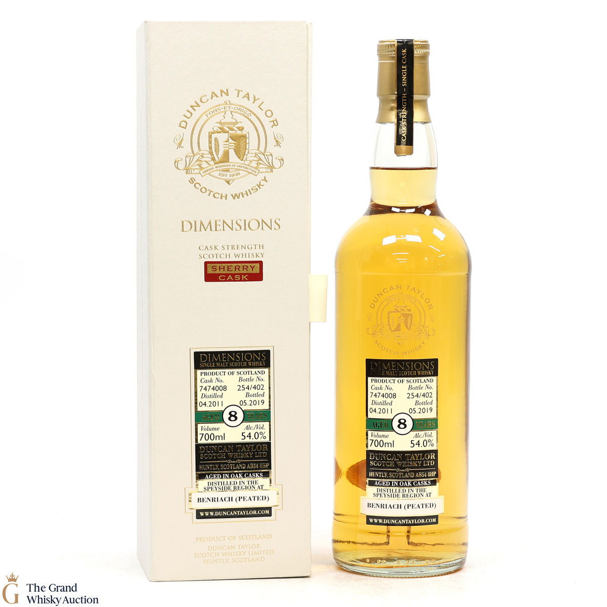 Benriach - 8 Year Old 2011 - Dimensions - Duncan Taylor 
