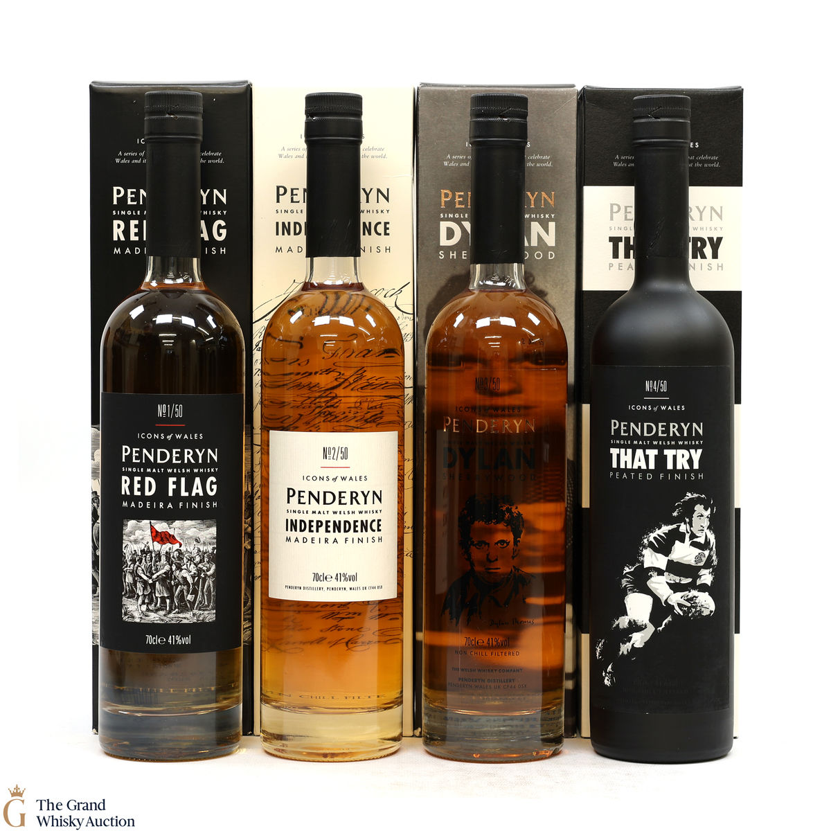 Penderyn - Icons of Wales 1-4 (4 x 70cl)