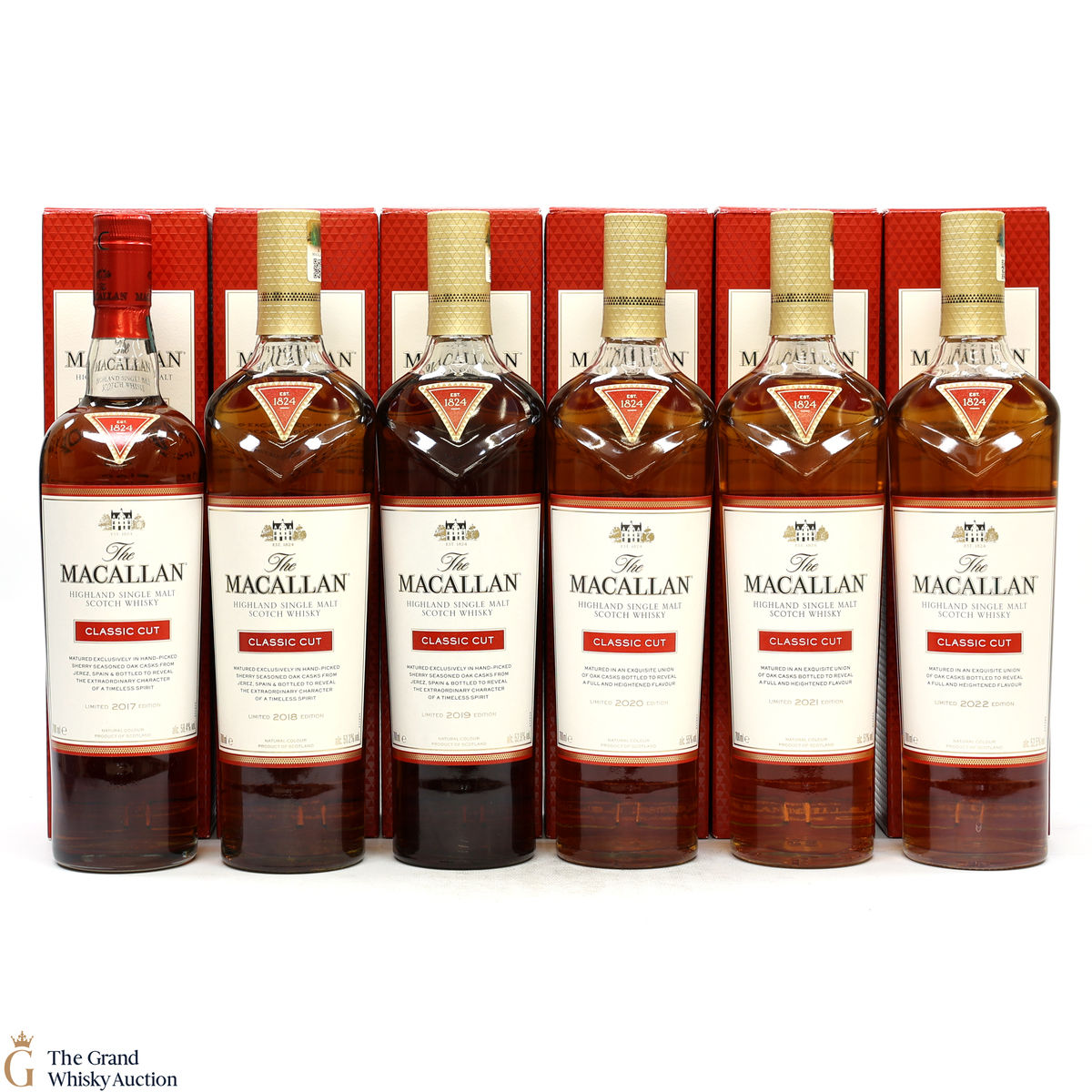 Macallan - Classic Cut - 2017, 2018, 2019, 2020, 2021 & 2022 (6x 70cl)