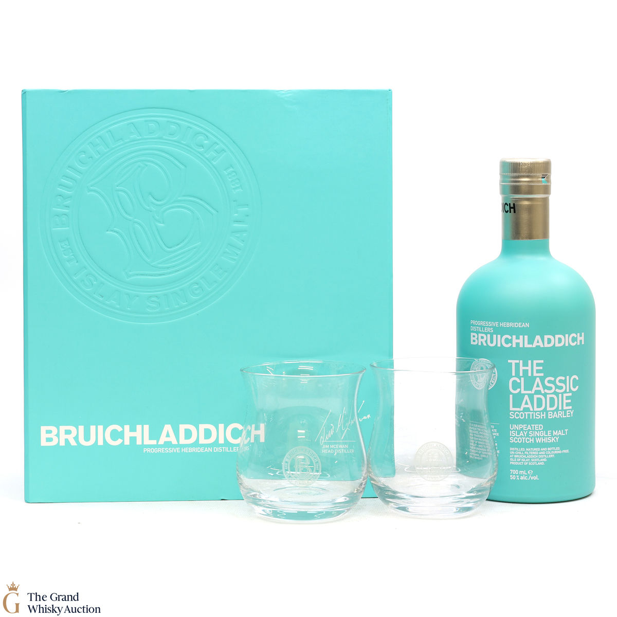 Bruichladdich - Classic Laddie Scottish Barley & 2 Glasses
