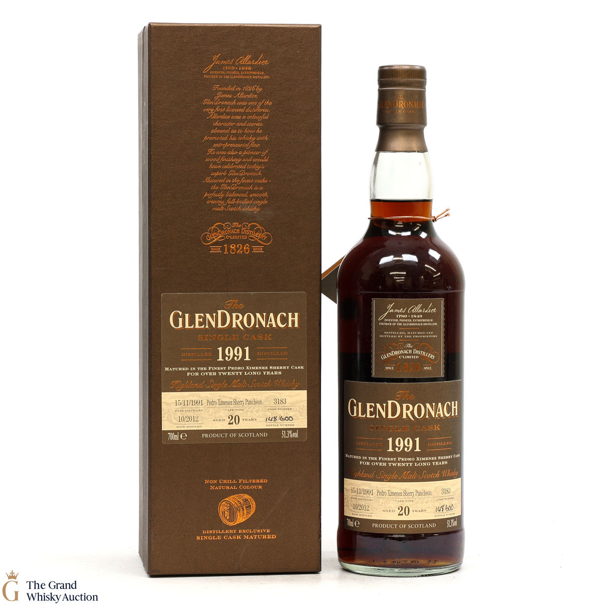 Glendronach - 20 Year Old 1991 - Single PX Sherry Puncheon #3183