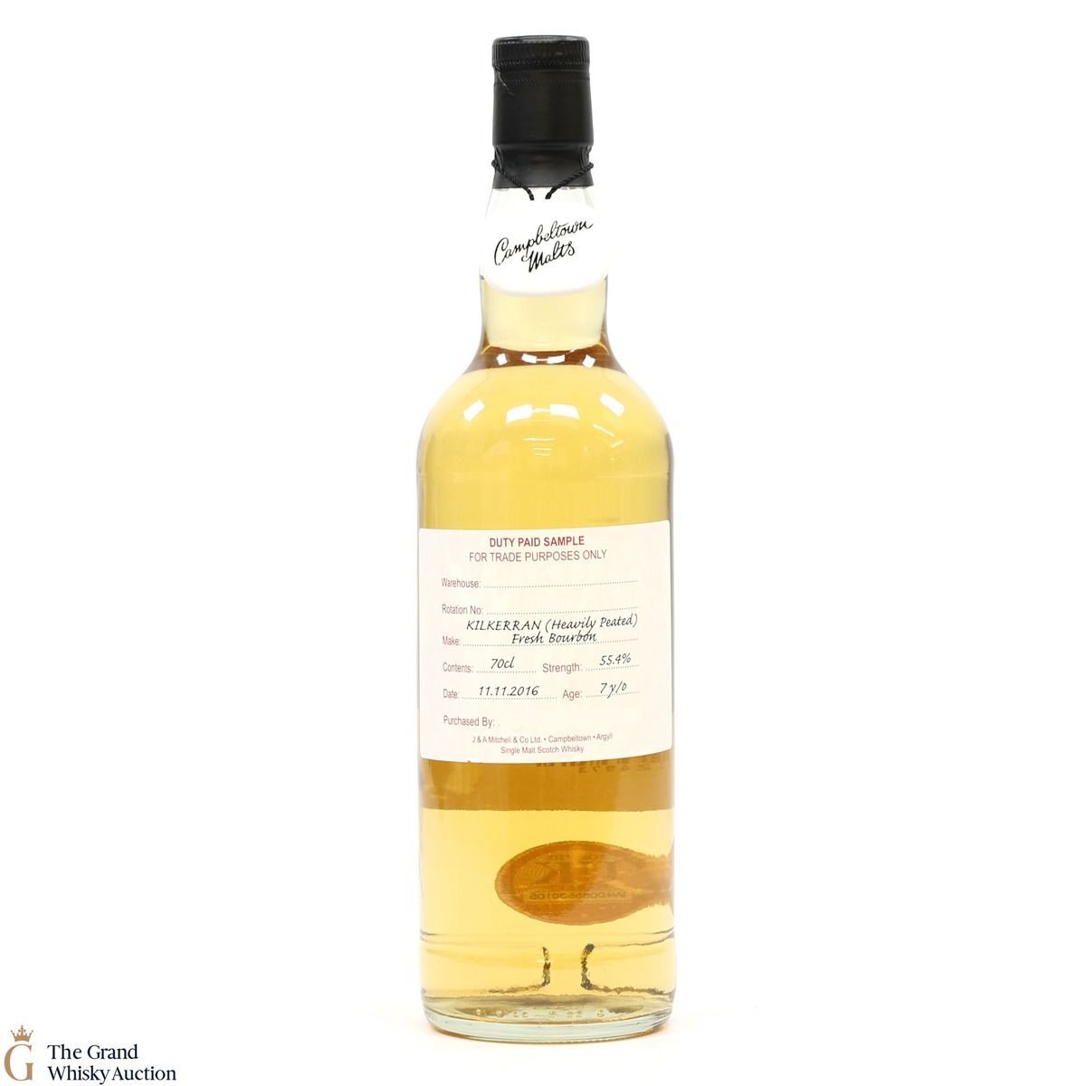 Kilkerran - 7 Year Old 2016 Fresh Bourbon - Duty Paid Sample 55.4%