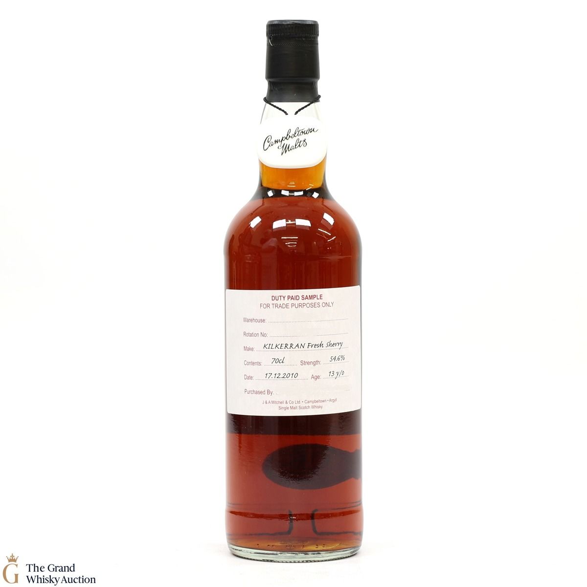 Kilkerran - 13 Year Old 2010 Fresh Sherry - Duty Paid Sample 54.6%