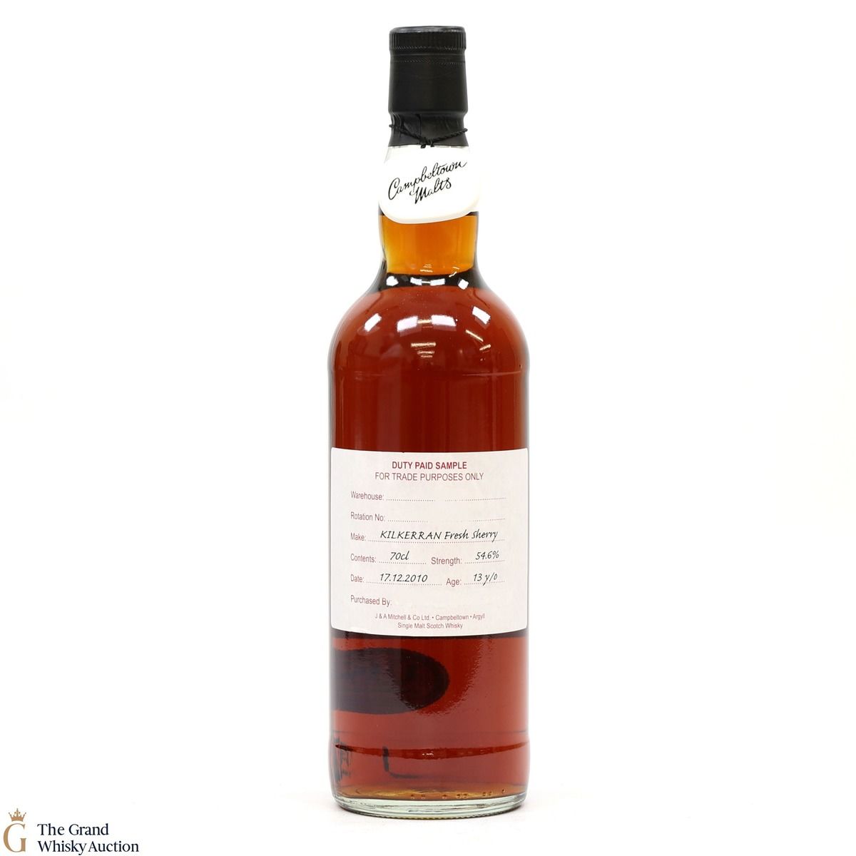 Kilkerran - 13 Year Old 2010 Fresh Sherry - Duty Paid Sample 54.6%