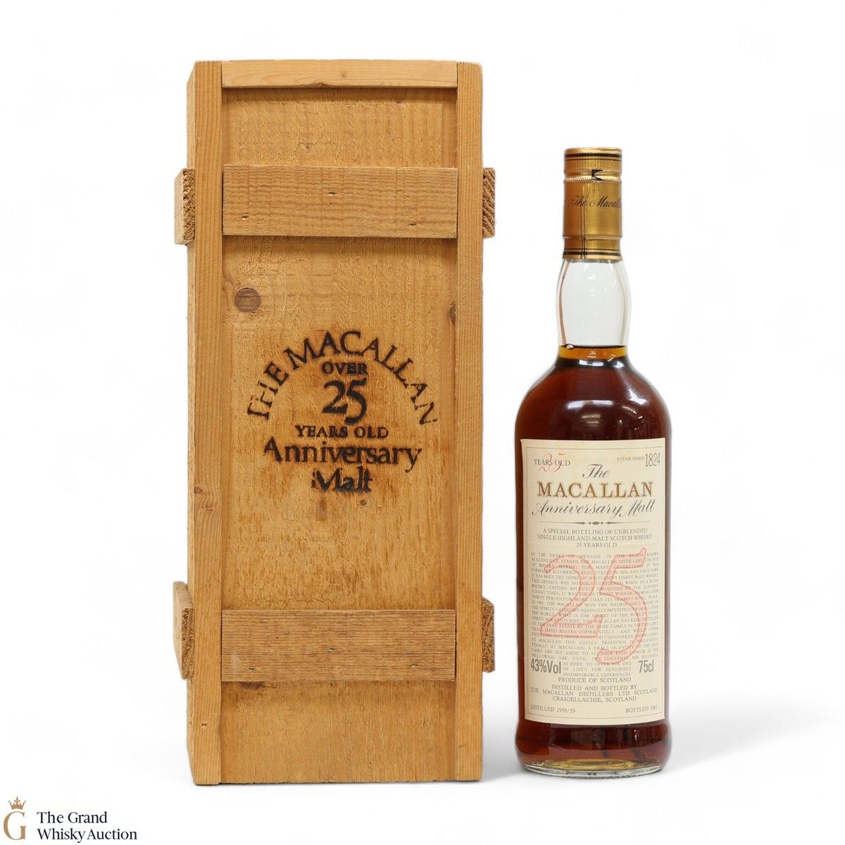 Macallan - 25 Year Old Anniversary Malt (1958/1959) Bottled 1985 (75cl)