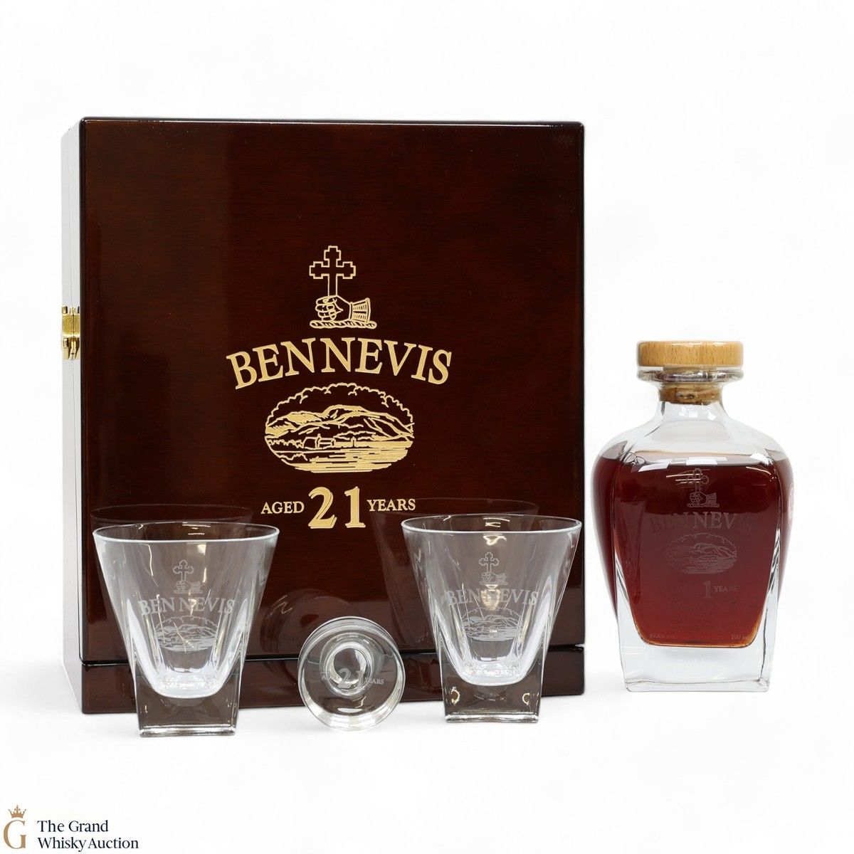 Ben Nevis - 21 Year Old 1990 - Ruby Port Cask Decanter & Glasses