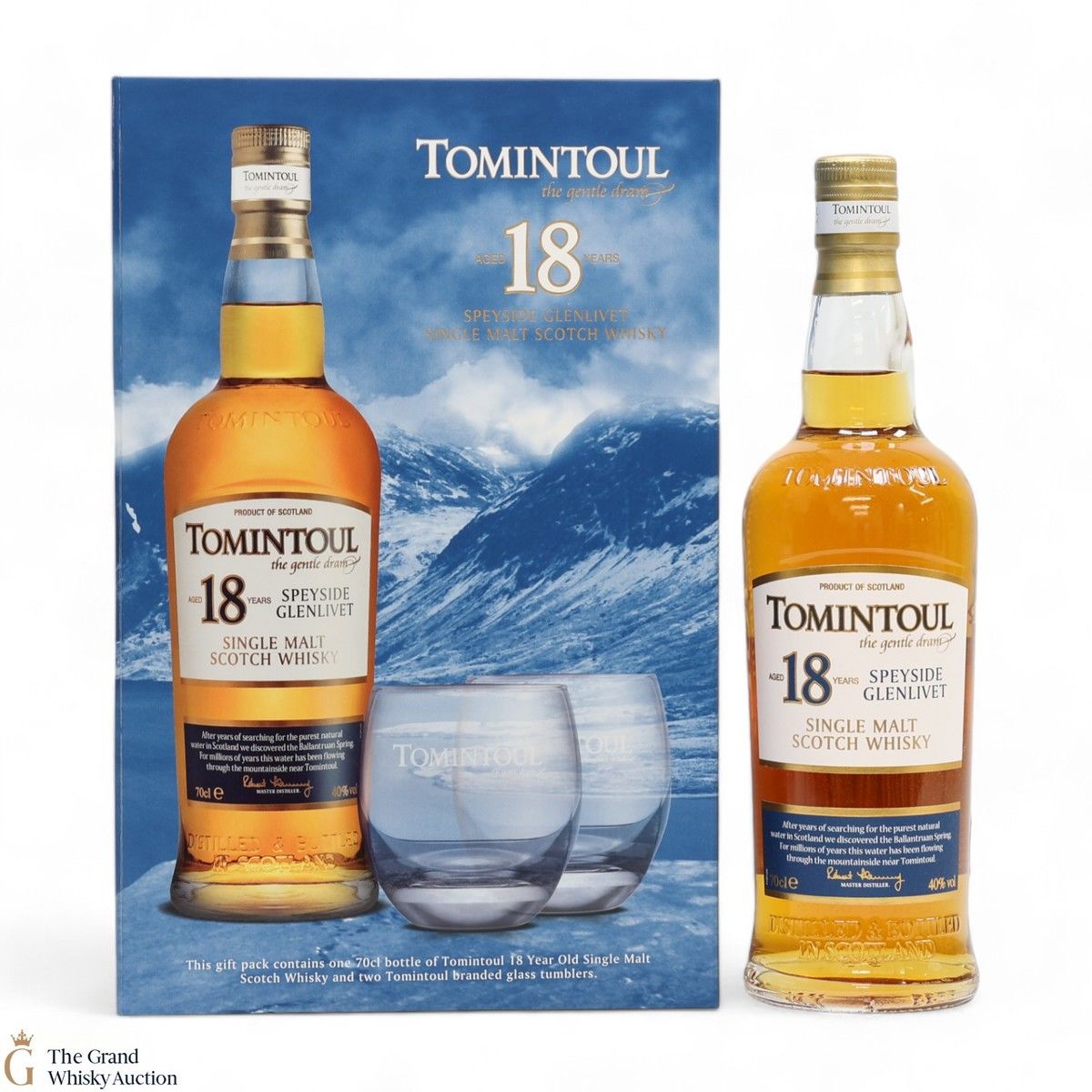 Tomintoul - 18 Year Old + 2 x Glasses