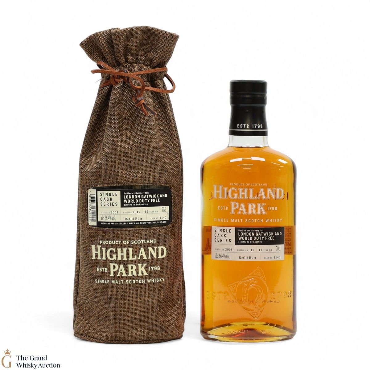 Highland Park - 12 Year Old - Single Cask #1140 - London Gatwick and World Duty Free 