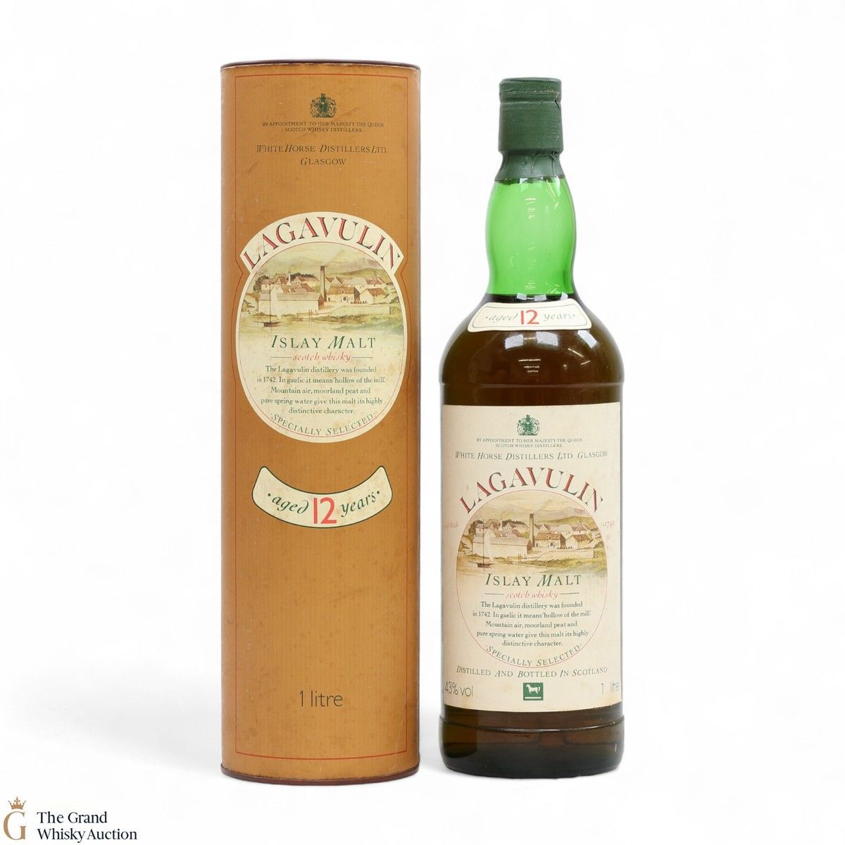 Lagavulin - 12 Year Old - White Horse 1980s (1L)