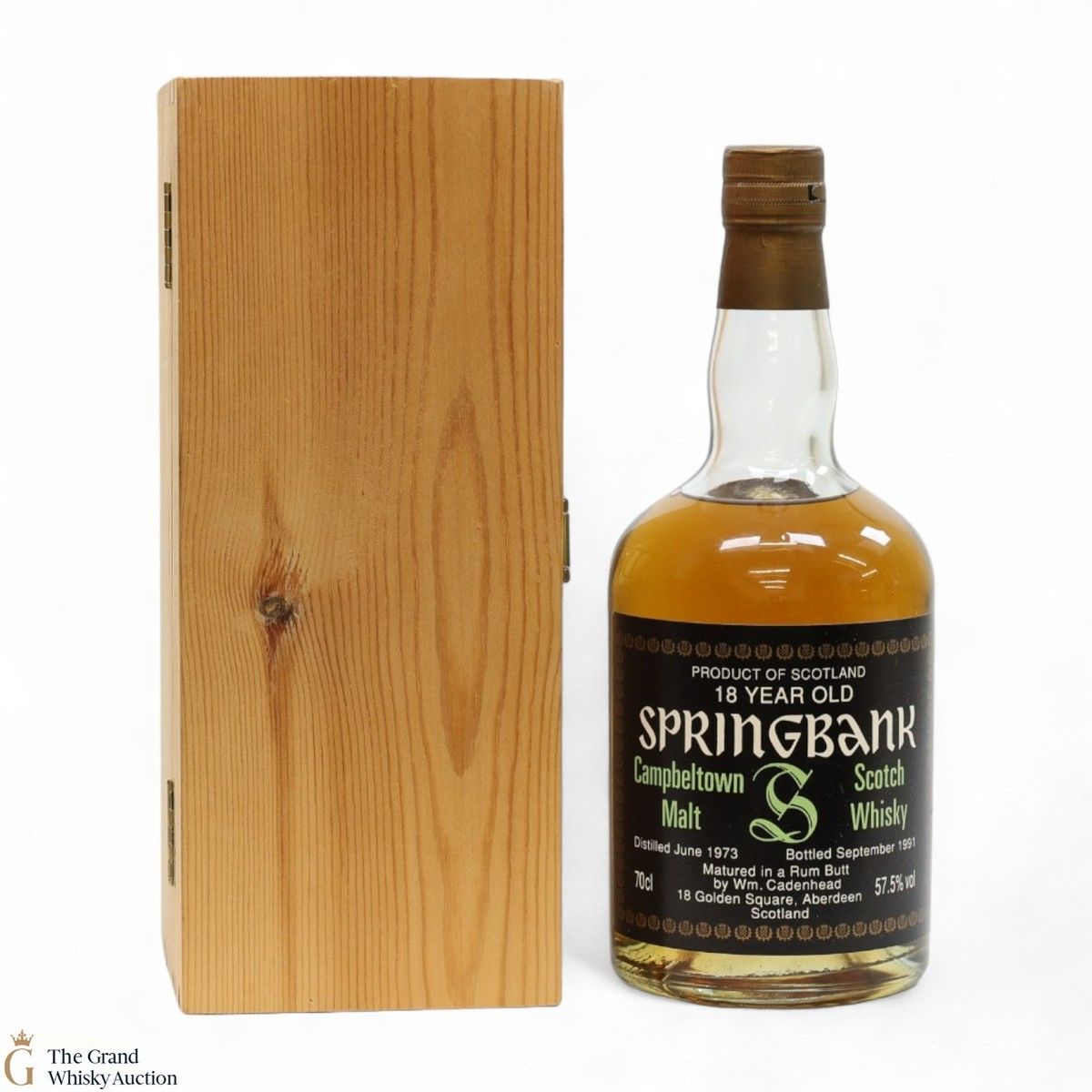 Springbank - 18 Year Old - Cadenhead's 1973 - Rum Butt - 1991