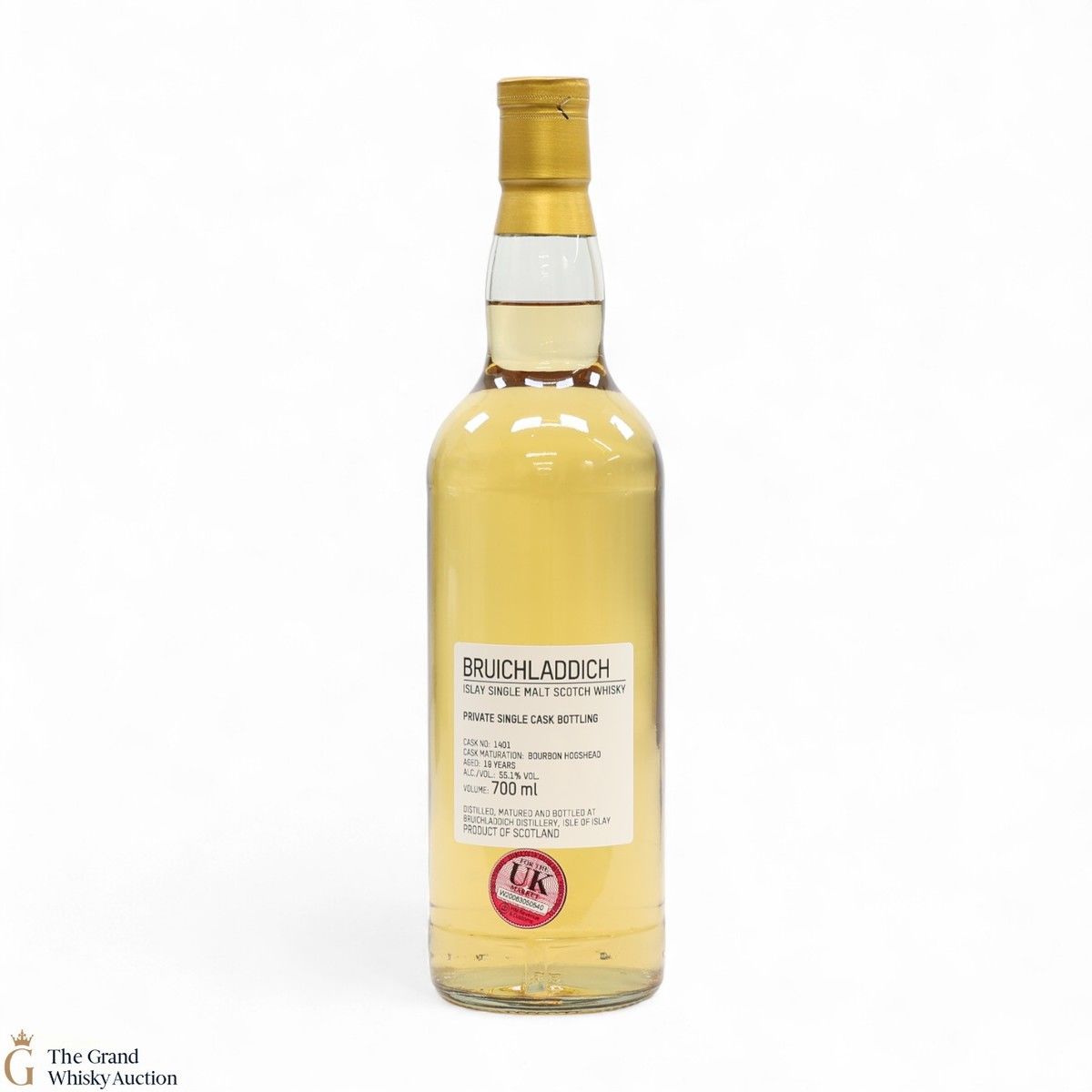Bruichladdich - 19 Year Old - 1st Fill Bourbon Hogshead #1401 - Private Cask