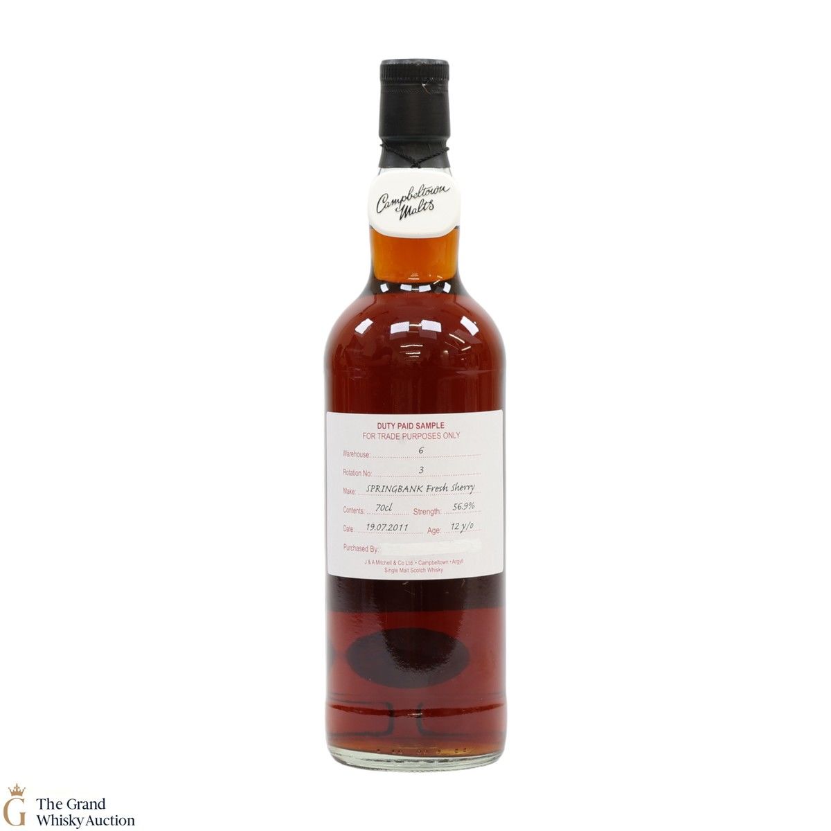 Springbank - 12 Year Old 2011 Fresh Sherry - Duty Paid Sample 56.9%