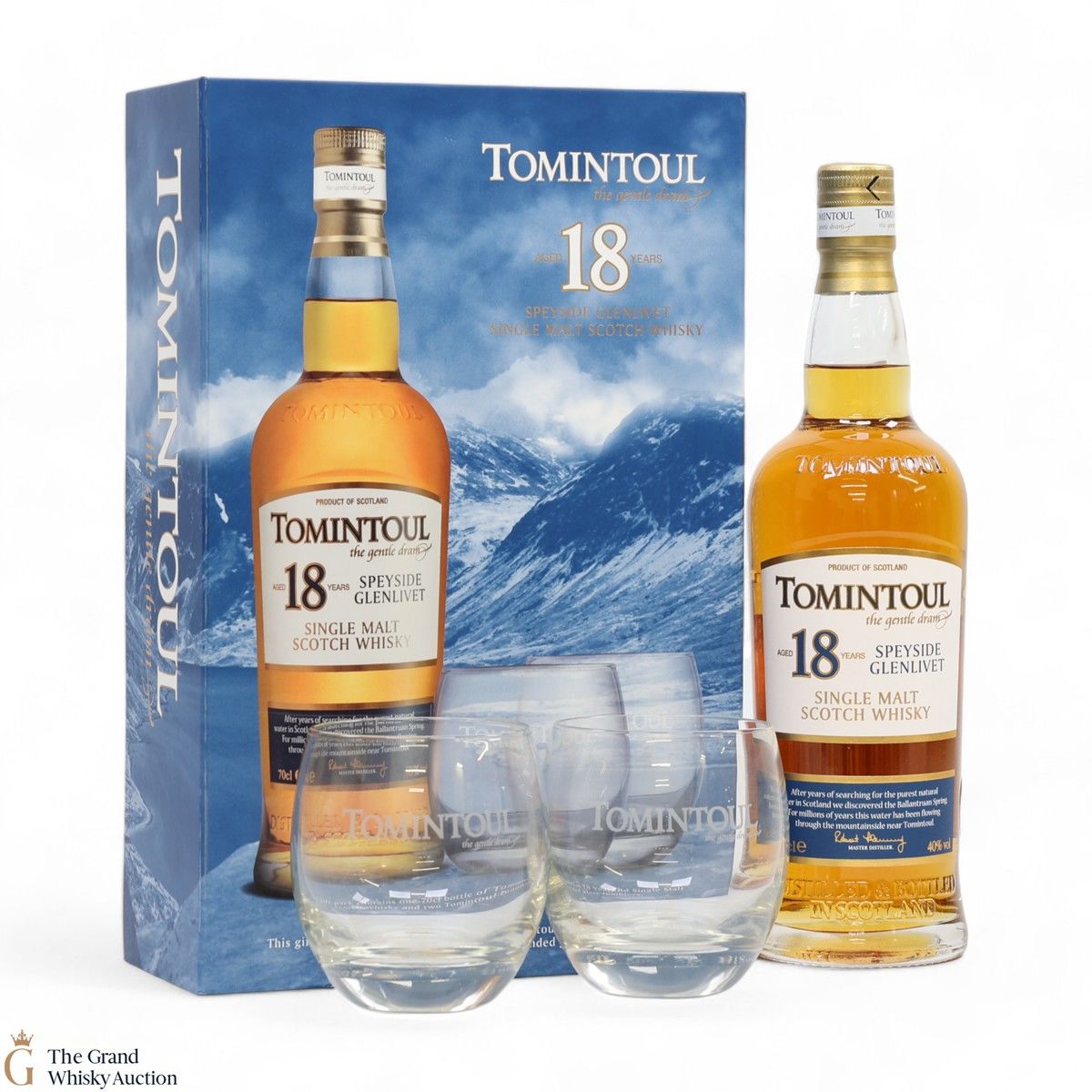 Tomintoul - 18 Year Old + 2 x Glasses