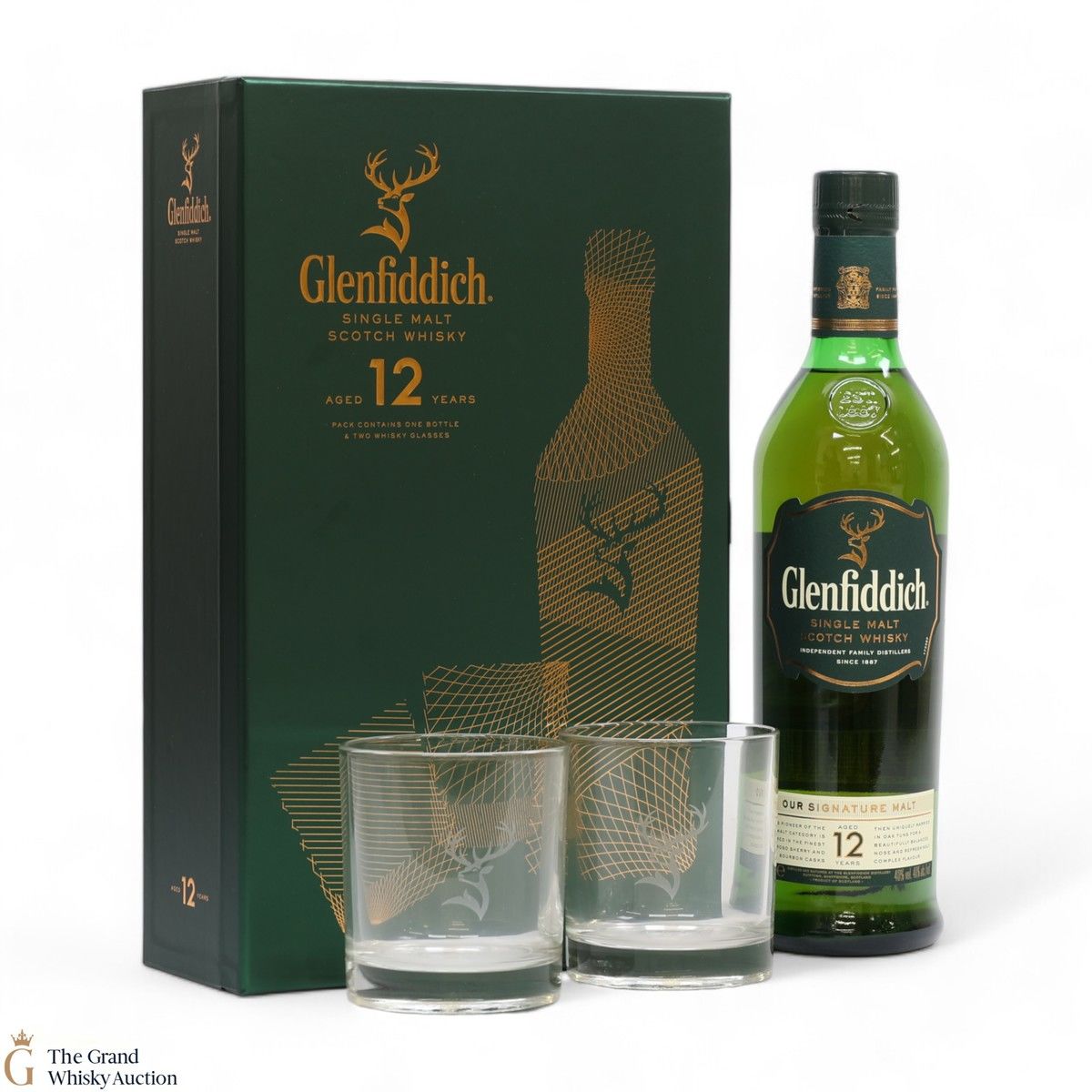 Glenfiddich - 12 Year Old Gift Set (with 2 x Glasses)