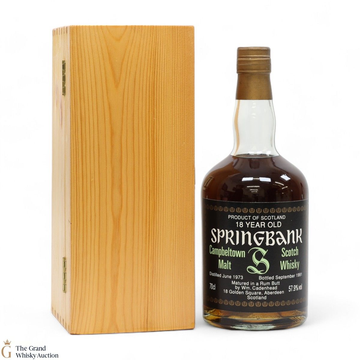 Springbank - 18 Year Old - Cadenhead's 1973 - Rum Butt - 1991