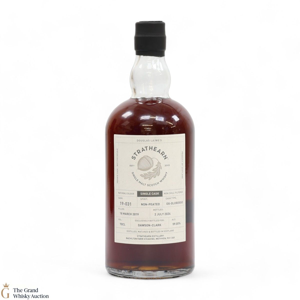 Strathearn - 2019 Single Cask #19-031 - Exclusively bottled for Dawson-Clark