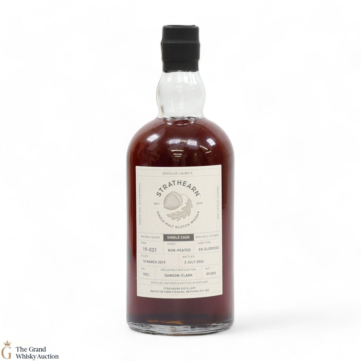 Strathearn - 2019 Single Cask #19-031 - Exclusively bottled for Dawson-Clark