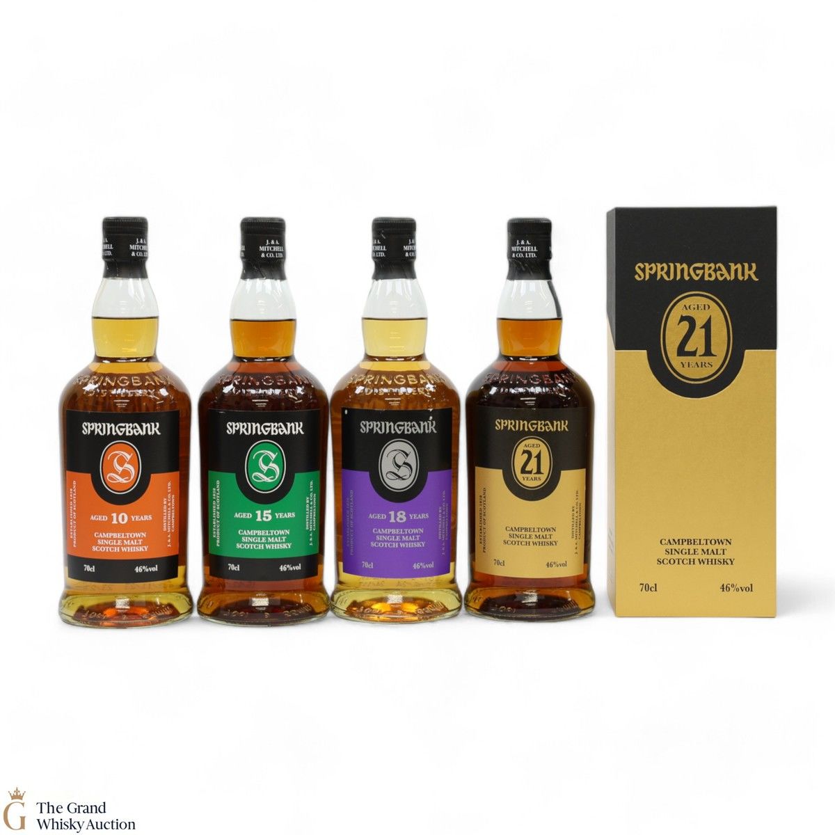 Springbank - 10, 15, 18 & 21 Year Old Set (4 x 70cl)