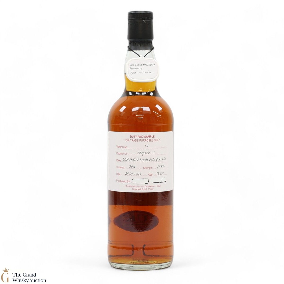 Longrow - 15 Year Old 2009 Fresh Palo Cortado - Duty Paid Sample 57.4%