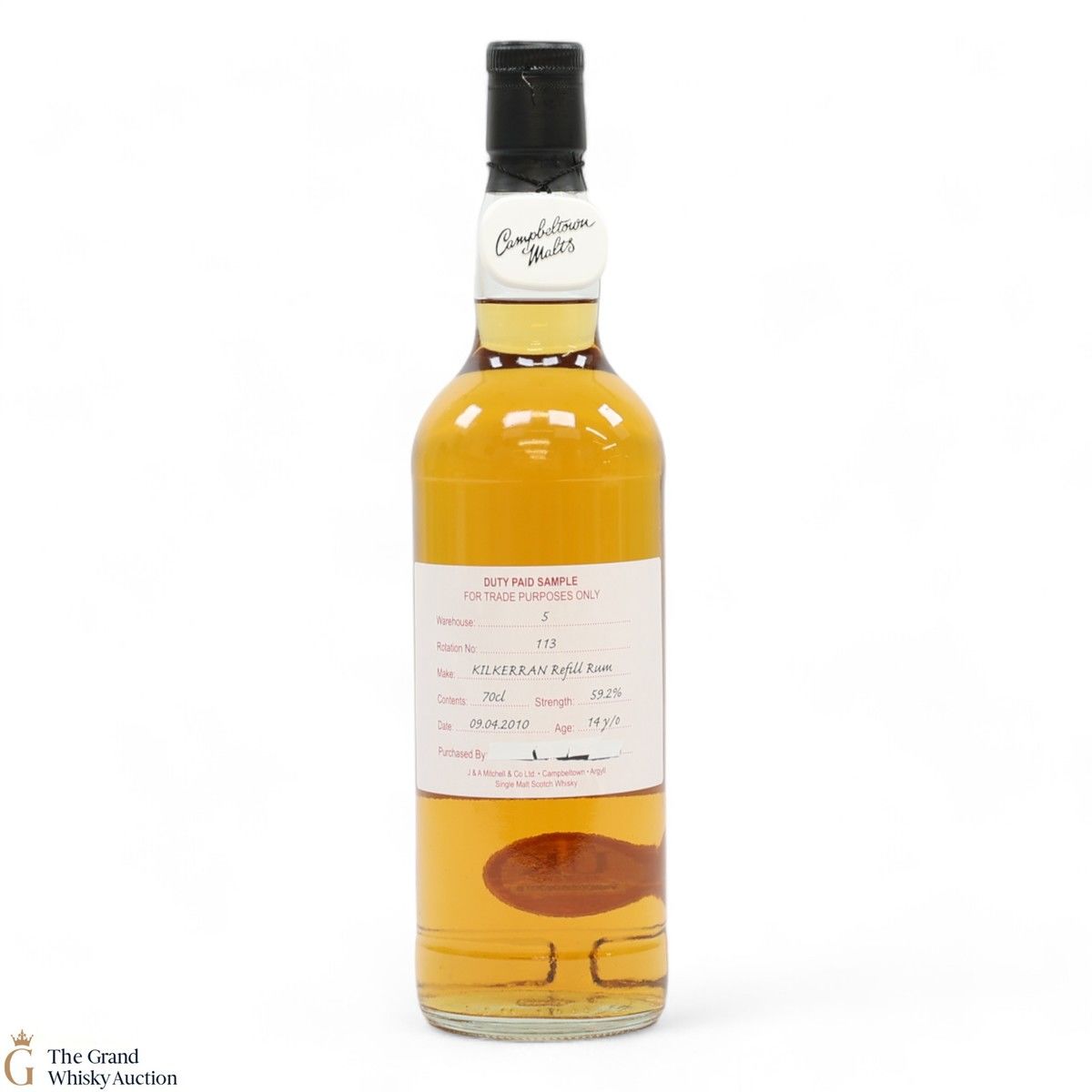 Kilkerran - 14 Year Old 2010 Refill Rum - Duty Paid Sample 59.2%