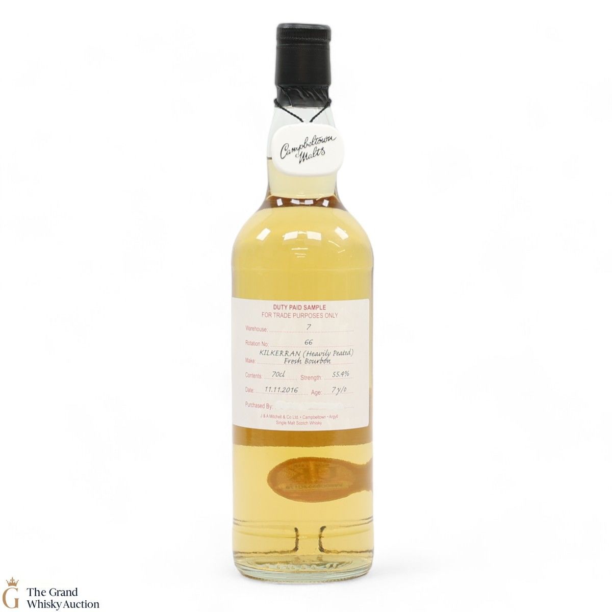 Kilkerran - 7 Year Old 2016 Fresh Bourbon - Duty Paid Sample 55.4%