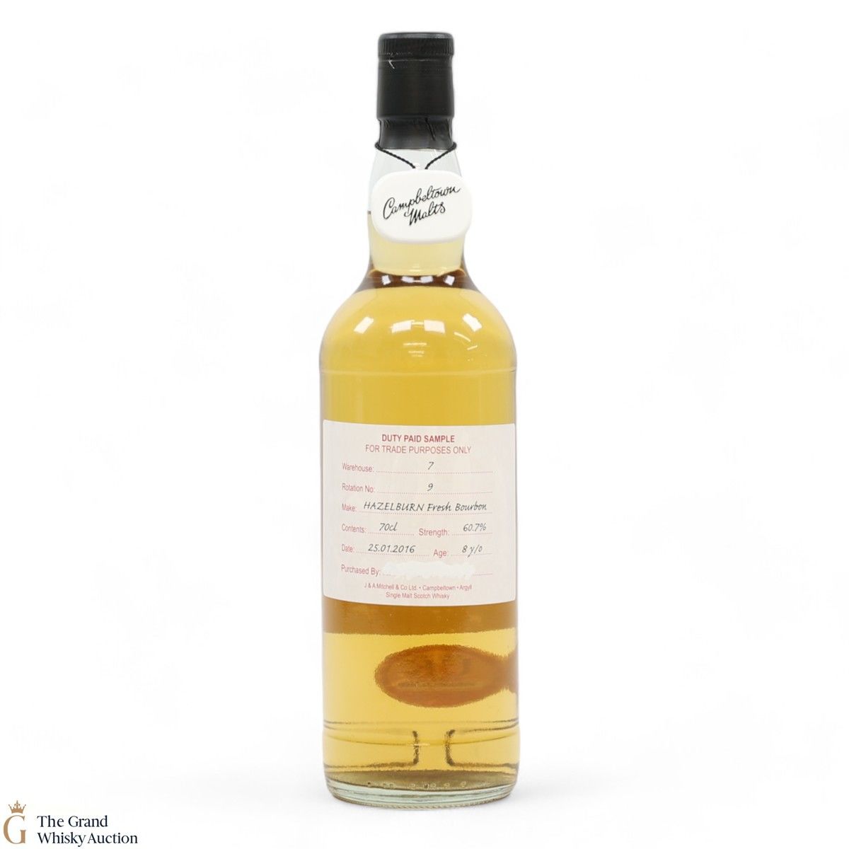 Hazelburn - 8 Year Old 2016 Fresh Bourbon - Duty Paid Sample 60.7%