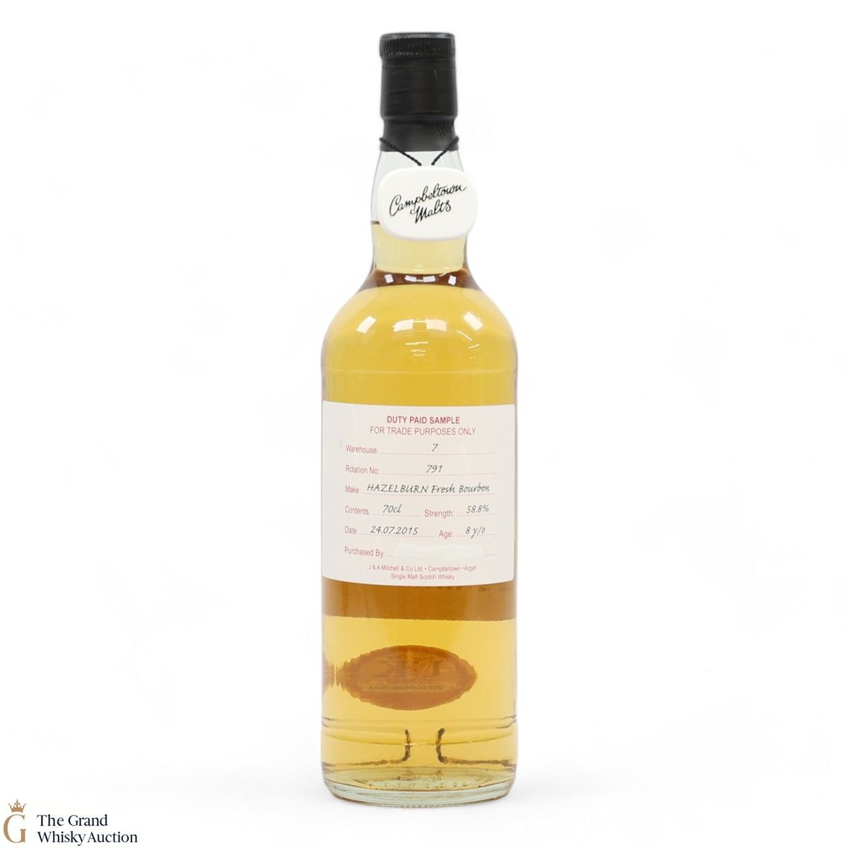 Hazelburn - 8 Year Old 2015 Fresh Bourbon - Duty Paid Sample 58.8%