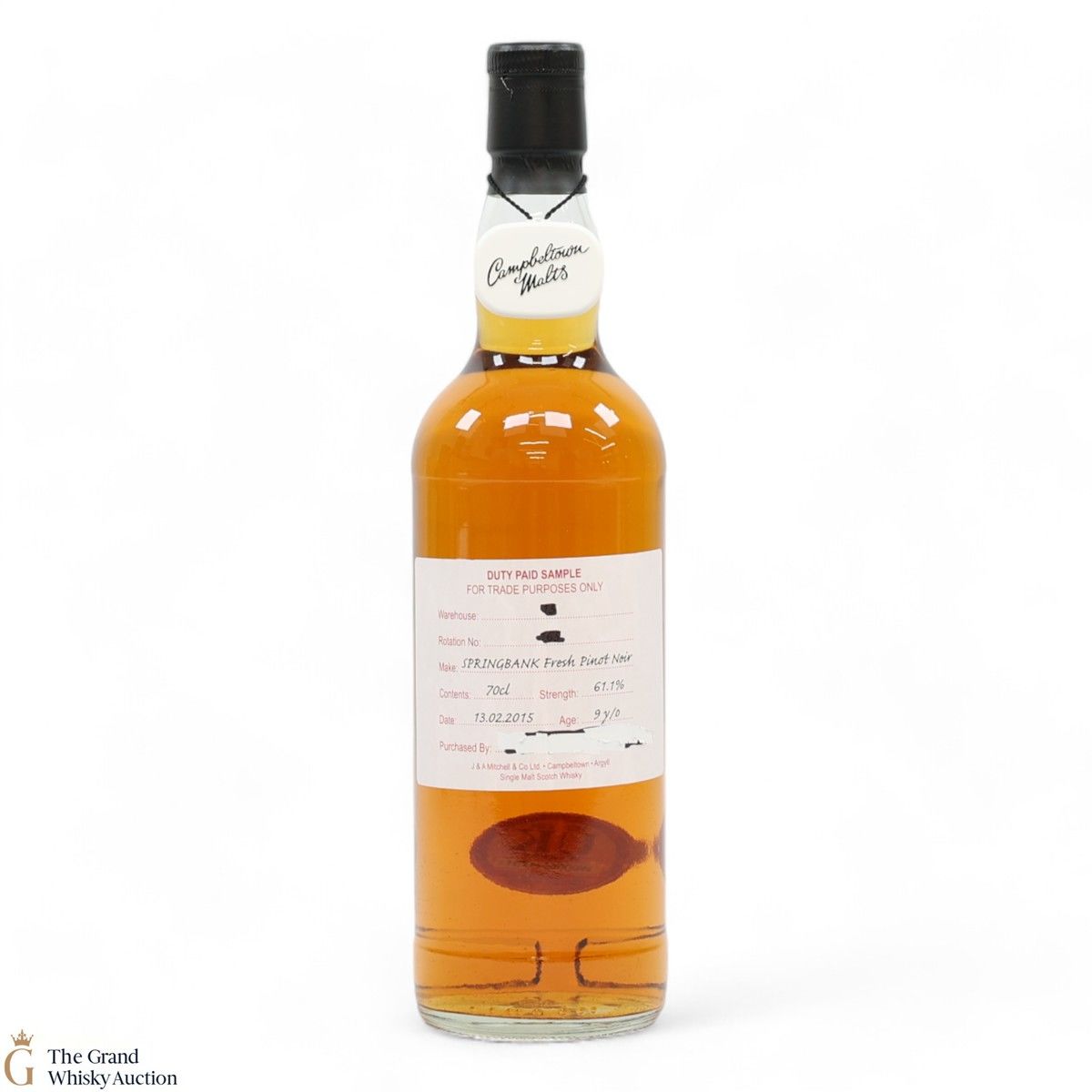 Springbank - 9 Year Old 2015 Fresh Pinot - Duty Paid Sample 61.1%
