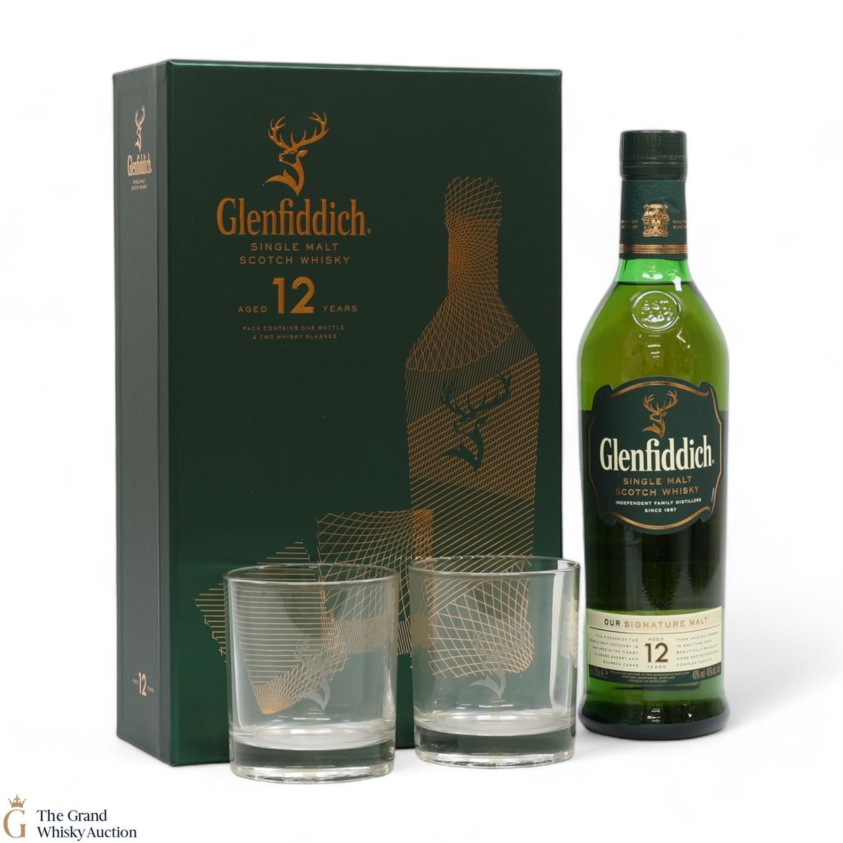 Glenfiddich - 12 Year Old Gift Set (with 2 x Glasses)