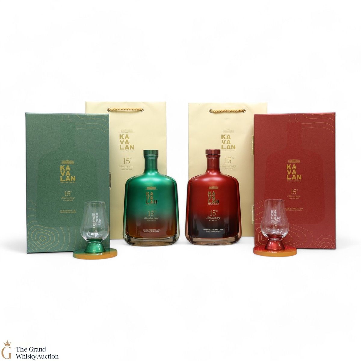 Kavalan - 15th Anniversary 2009 - Ex-Bourbon Cask & Oloroso Sherry Cask (2x75cl)