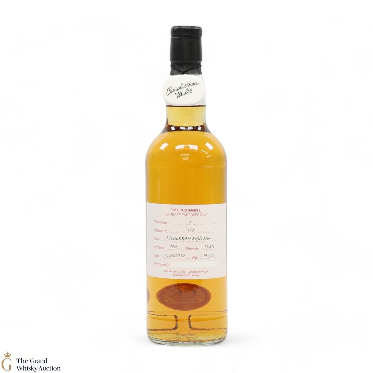 Kilkerran - 14 Year Old 2010 Refill Rum - Duty Paid Sample 59.2%
